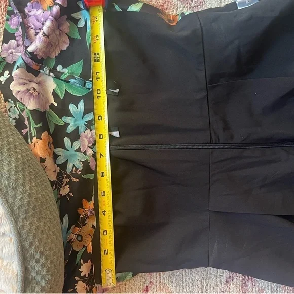 Lulu's Black Floral Midi Dress with Purple & Green Accents - Picture 14 of 14